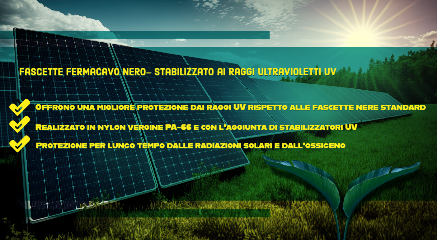 Fascette Arteplast con protezione UV Nastri adesivi neri, per una protezione superiore dai raggi ultravioletti.